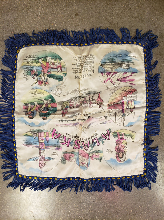 Alaska vintage tapestry pillow cover 16 x 16"