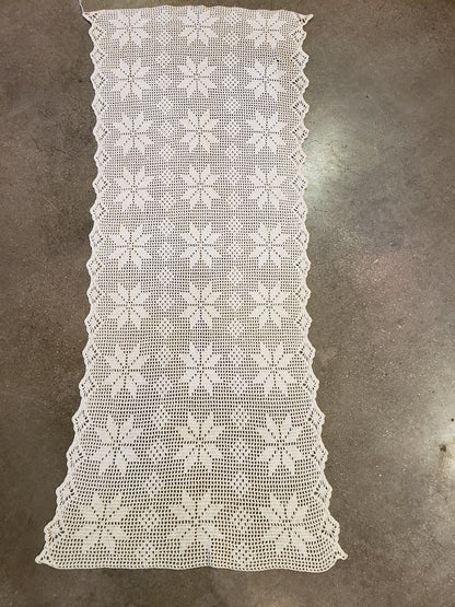 Snowflake Design Crochet Table Runner