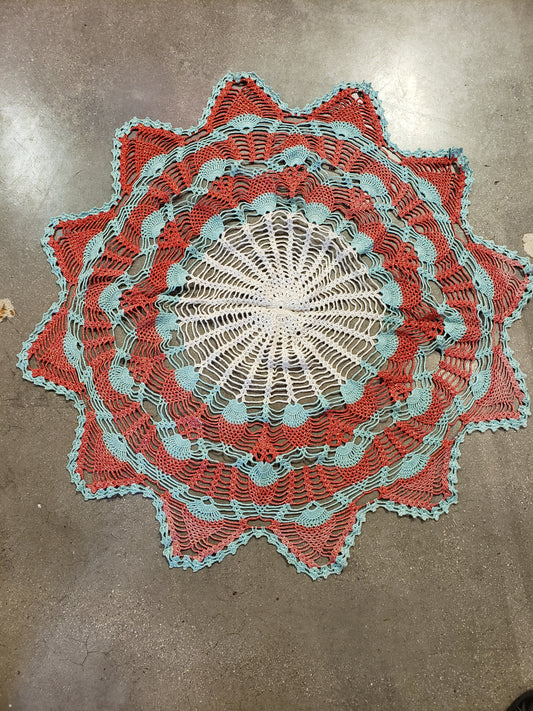 Sparkly crochet pineapple design tablecloth