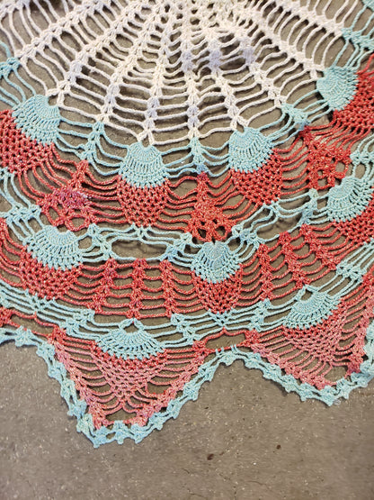 Sparkly crochet pineapple design tablecloth