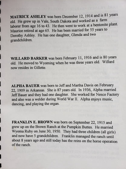 Early Cowboy days in Campbell County, 1916