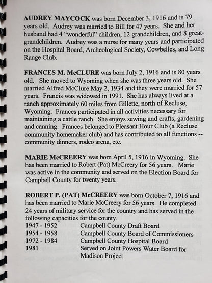 Early Cowboy days in Campbell County, 1916