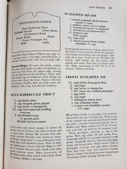 MENU Cook Book by Better Homes and Gardens (1972)