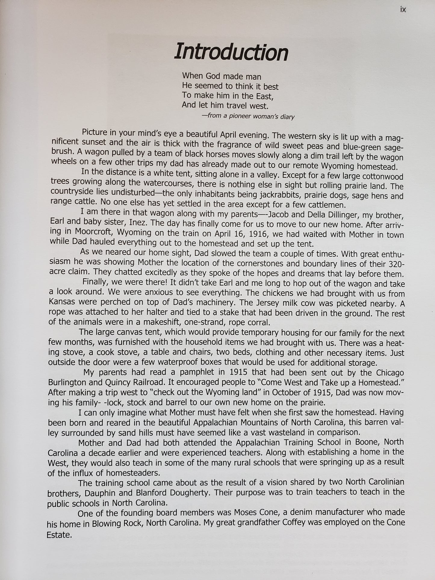 1916 Wyoming Here We Come by Margaret Bowden (2002)