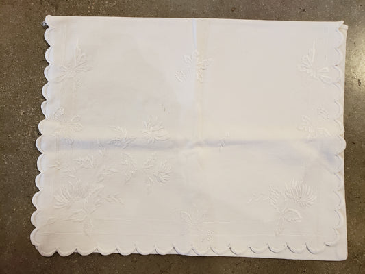 Embroidered Irish Linen lingerie bag VINTAGE