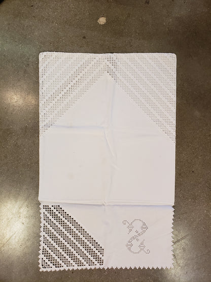 Embroidered "S" Vintage Lingerie Bag