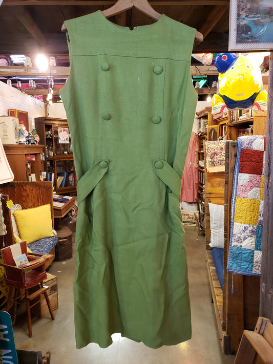 SIZE 8 Vintage Green Jumper Dress