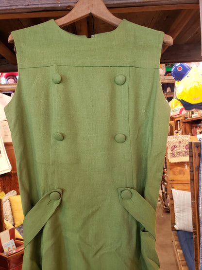 SIZE 8 Vintage Green Jumper Dress