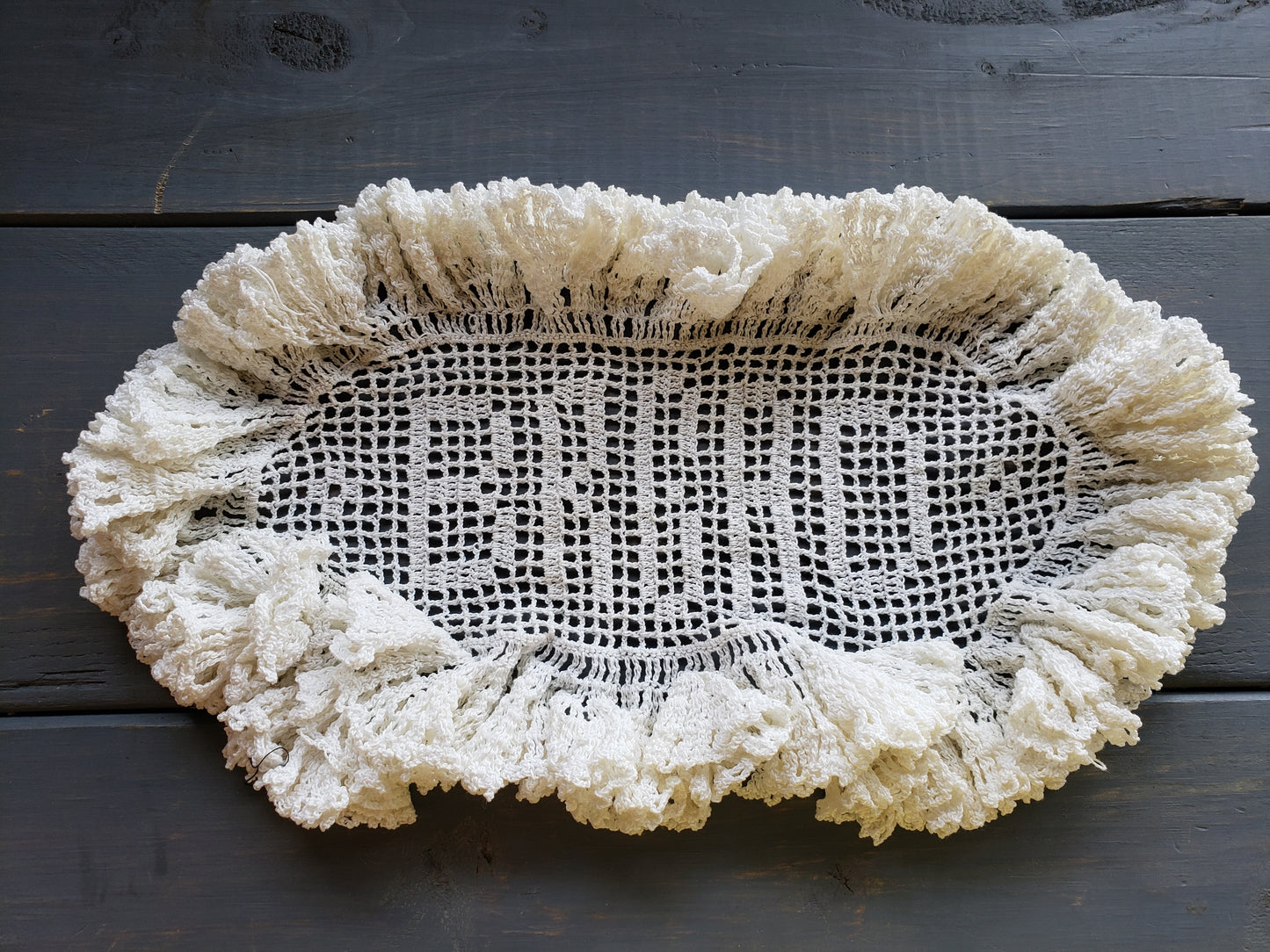 BREAD doily (vintage crochet)