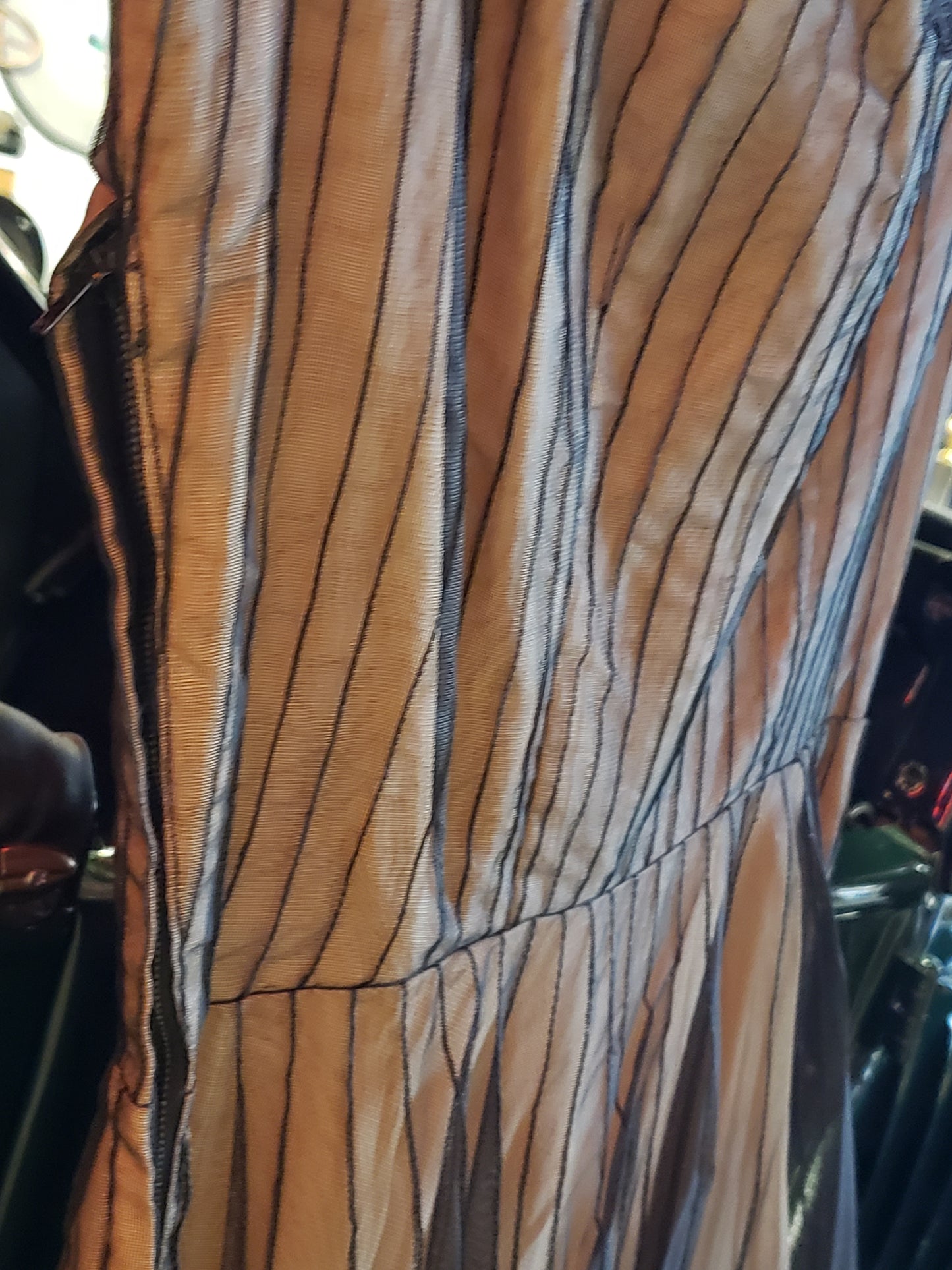 1920's /30's style vintage Black and Tan lace dress