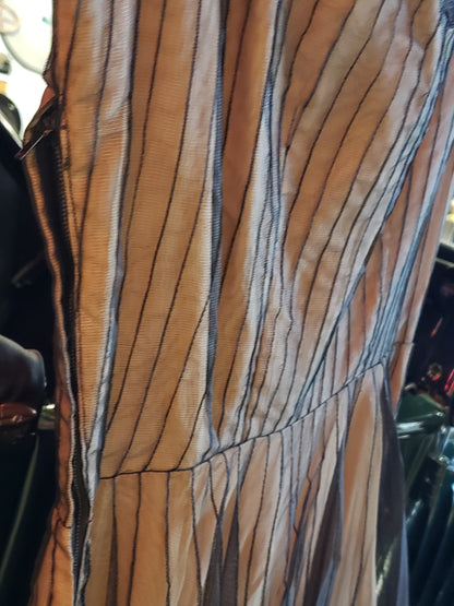 1920's /30's style vintage Black and Tan lace dress