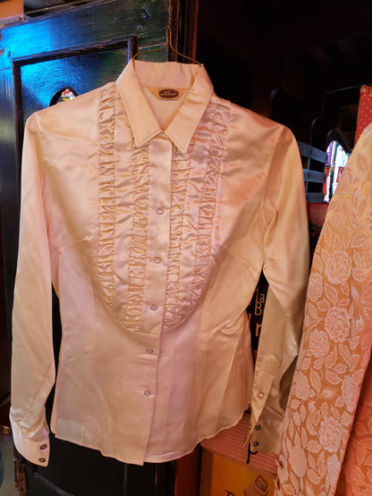 LASSO brand Women's Gold floral satin western suit size 4