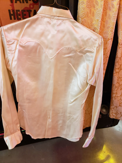 LASSO brand Women's Gold floral satin western suit size 4