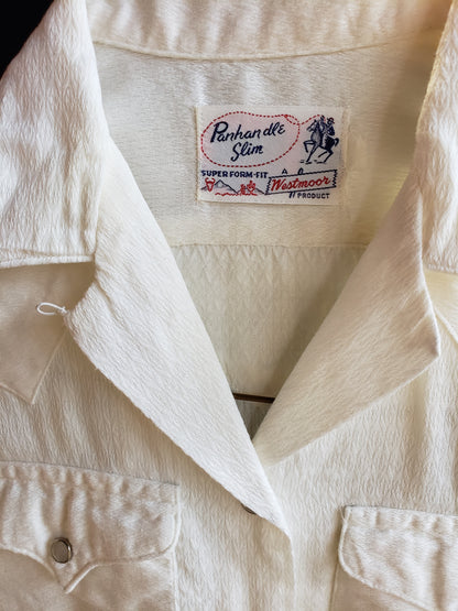 Women's White Panhandle Slim Vintage Shirt Small