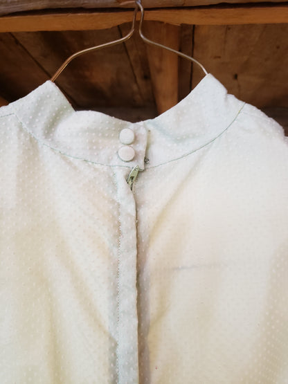 Woman's Green dotted swiss long dress size S