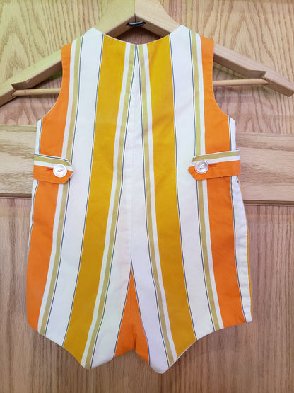 Betti Terrell Orange Stripe Infant Romper