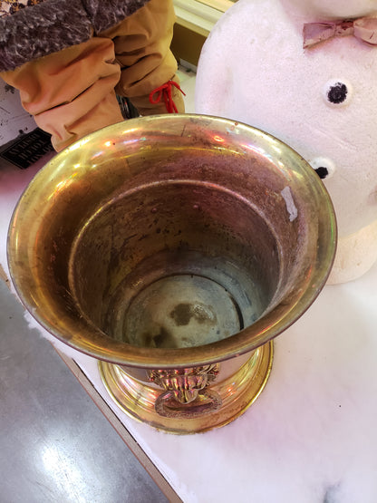 Brass Planter with decorative Lion handles