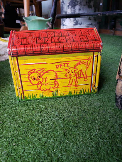 POOCH the Pop Out Pup tin litho toy