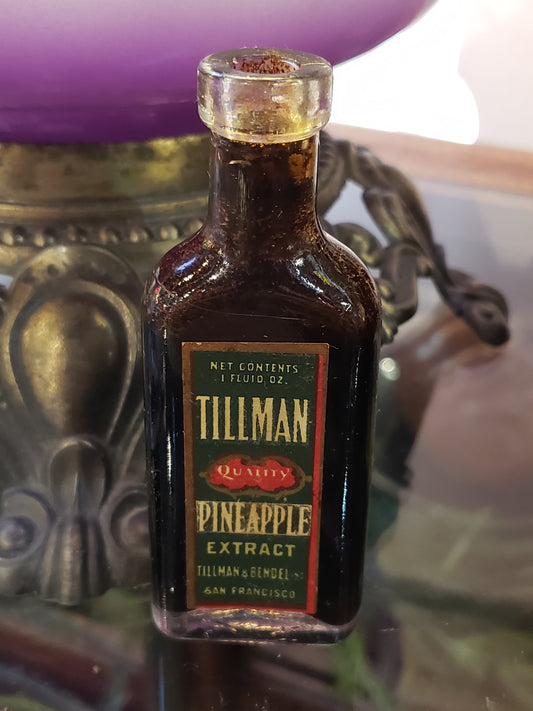 Tillman Pineapple Extract vintage glass bottle