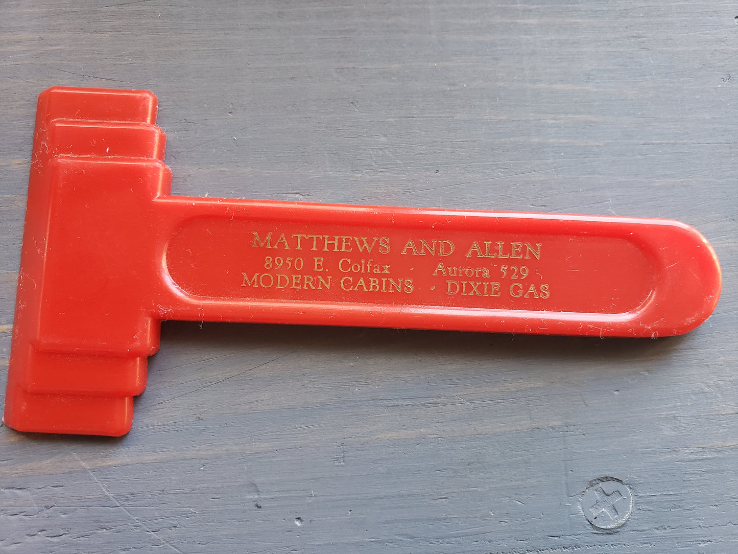 Matthews and Allen ice scraper from Aurora CO