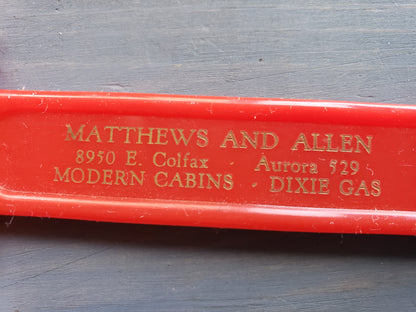 Matthews and Allen ice scraper from Aurora CO