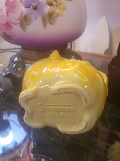 Yellow Shawnee Pottery Pig creamer