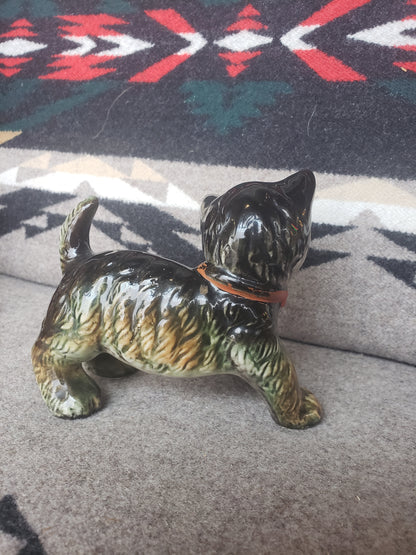 Ceramic gray tabby cat