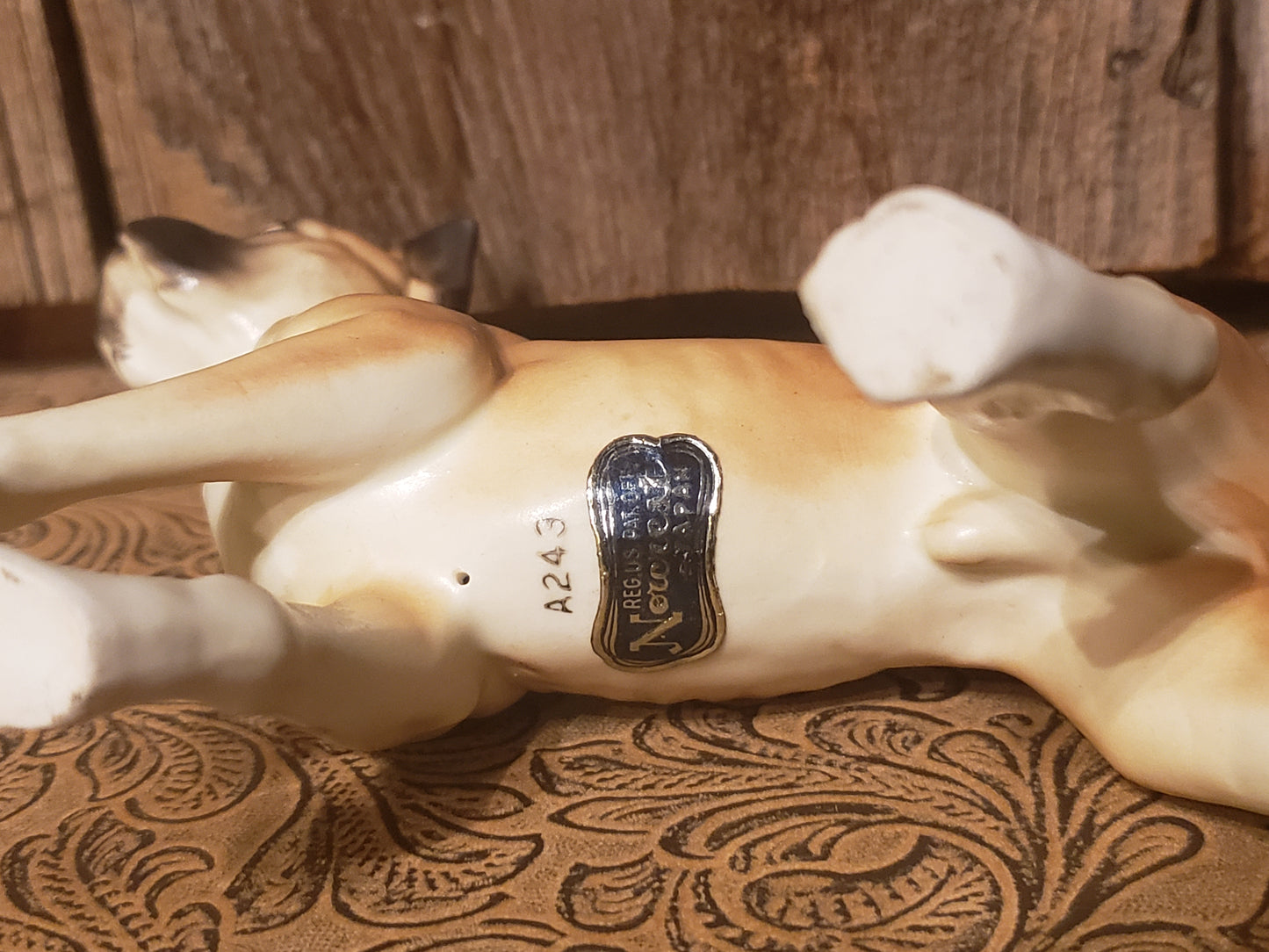 Ceramic boxer dog figurine