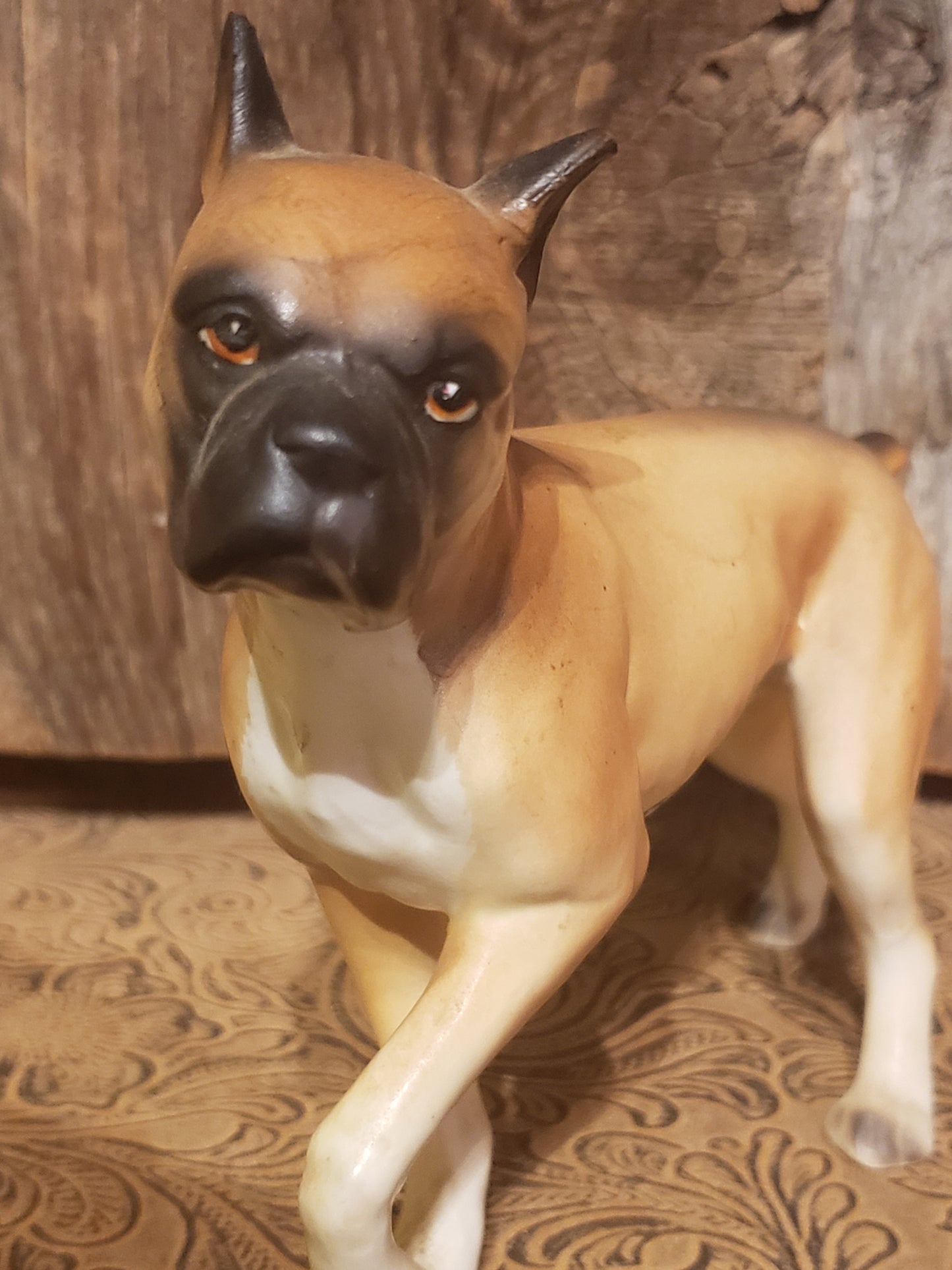 Ceramic boxer dog figurine
