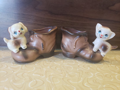 ENESCO Kitten Puppy in boots pair