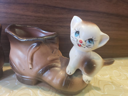 ENESCO Kitten Puppy in boots pair