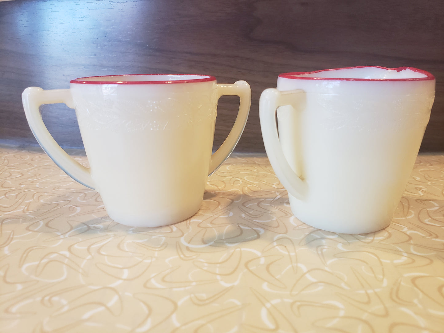 Laurel McKee Uranium Glass Mini Creamer & Sugar Bowl Set