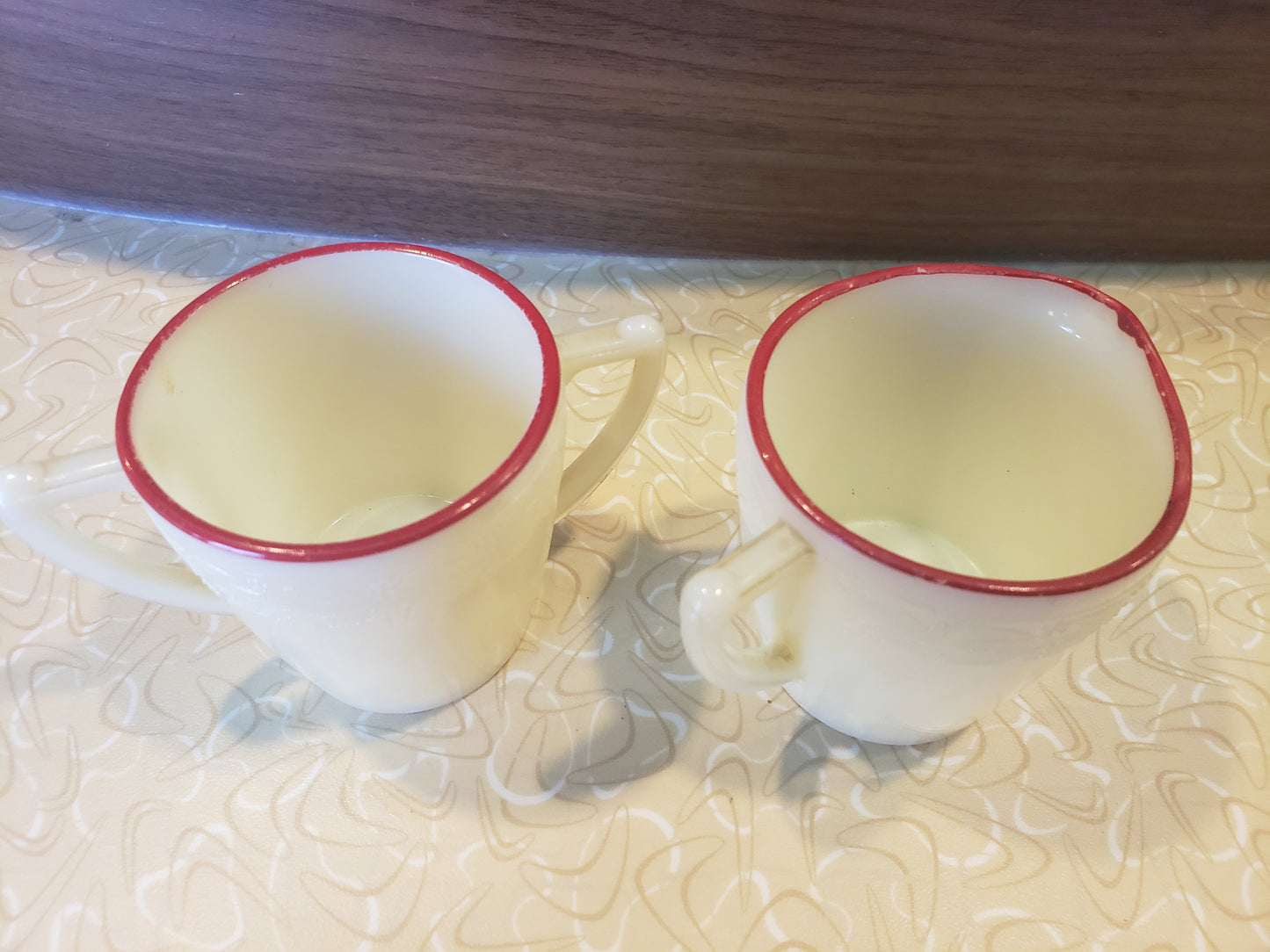 Laurel McKee Uranium Glass Mini Creamer & Sugar Bowl Set