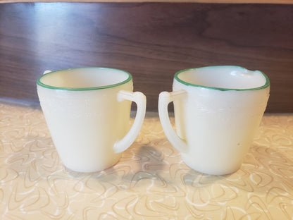 Laurel McKee Uranium Glass Mini Creamer &amp; Sugar Bowl Set