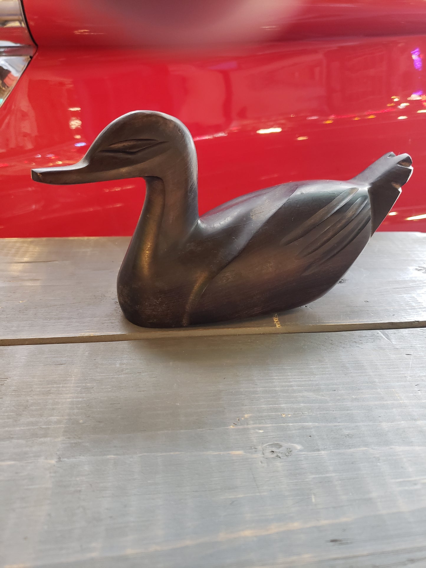 Ironwood Carved Duck (8 inches long)