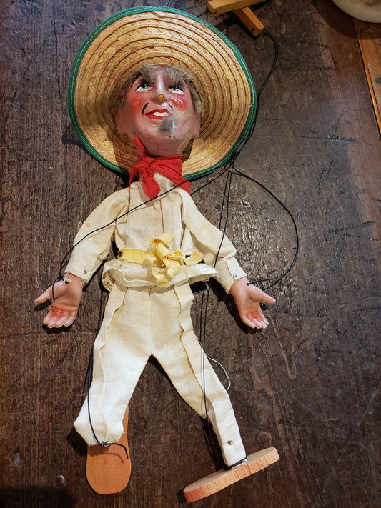 Sombrero Man Vintage Marionette