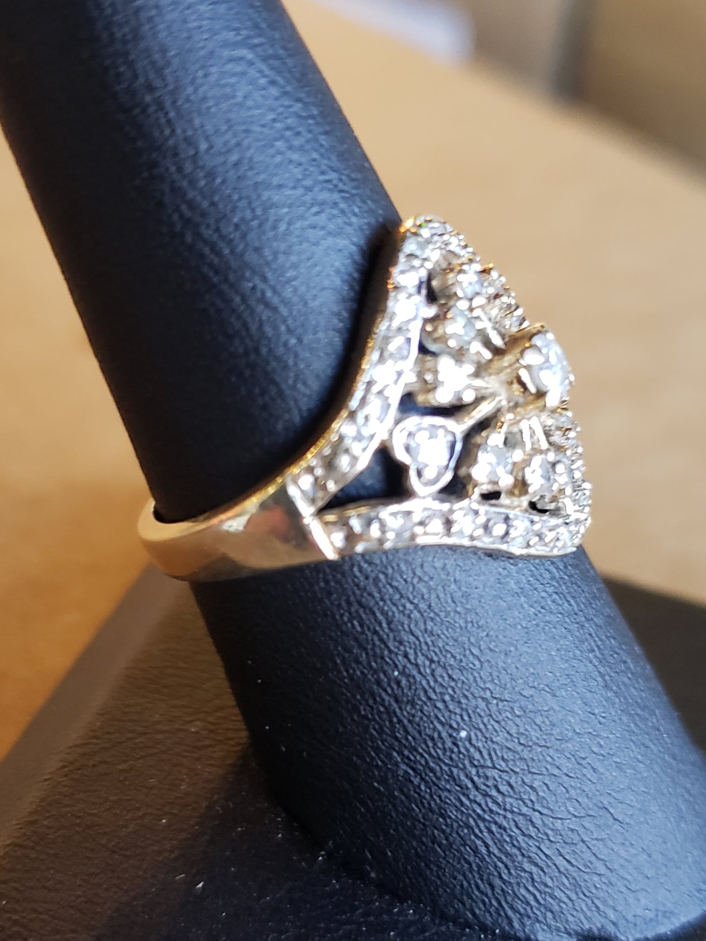 10K Diamond Cluster Ring size 8