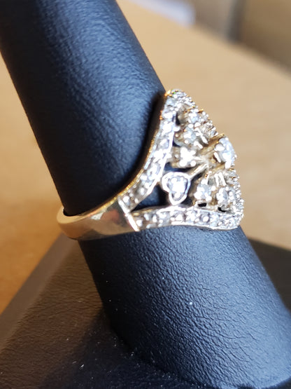 10K Diamond Cluster Ring size 8