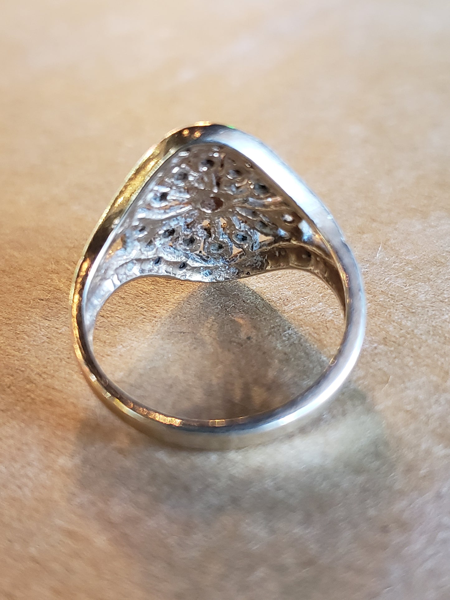 10K Diamond Cluster Ring size 8