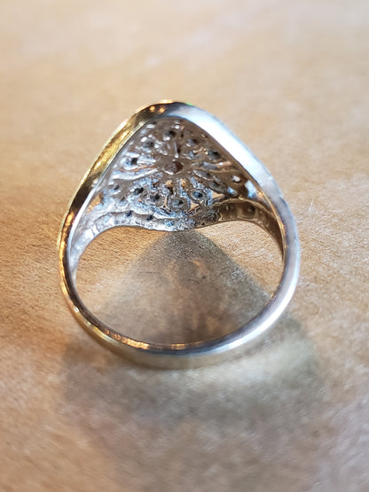 10K Diamond Cluster Ring size 8