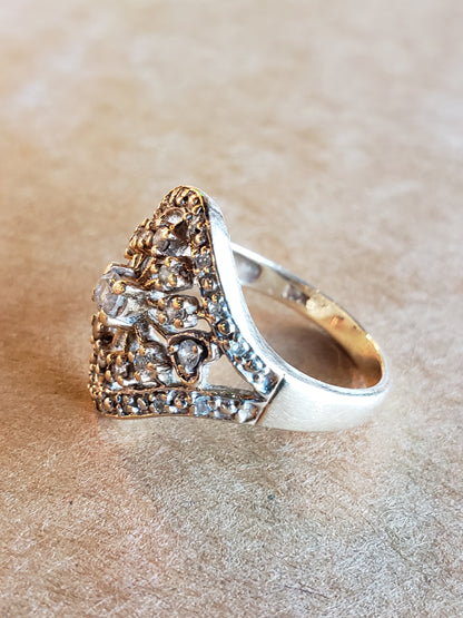 10K Diamond Cluster Ring size 8