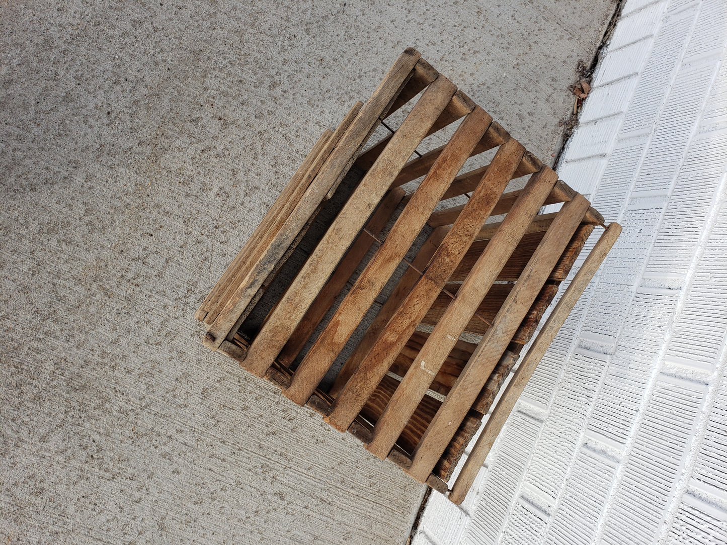 Square vintage lobster trap with handle