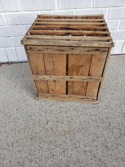 Square vintage lobster trap with handle