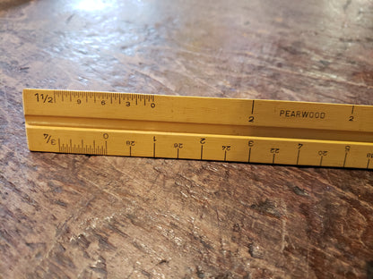 3 Sided ruler GERMANY (pearwood)