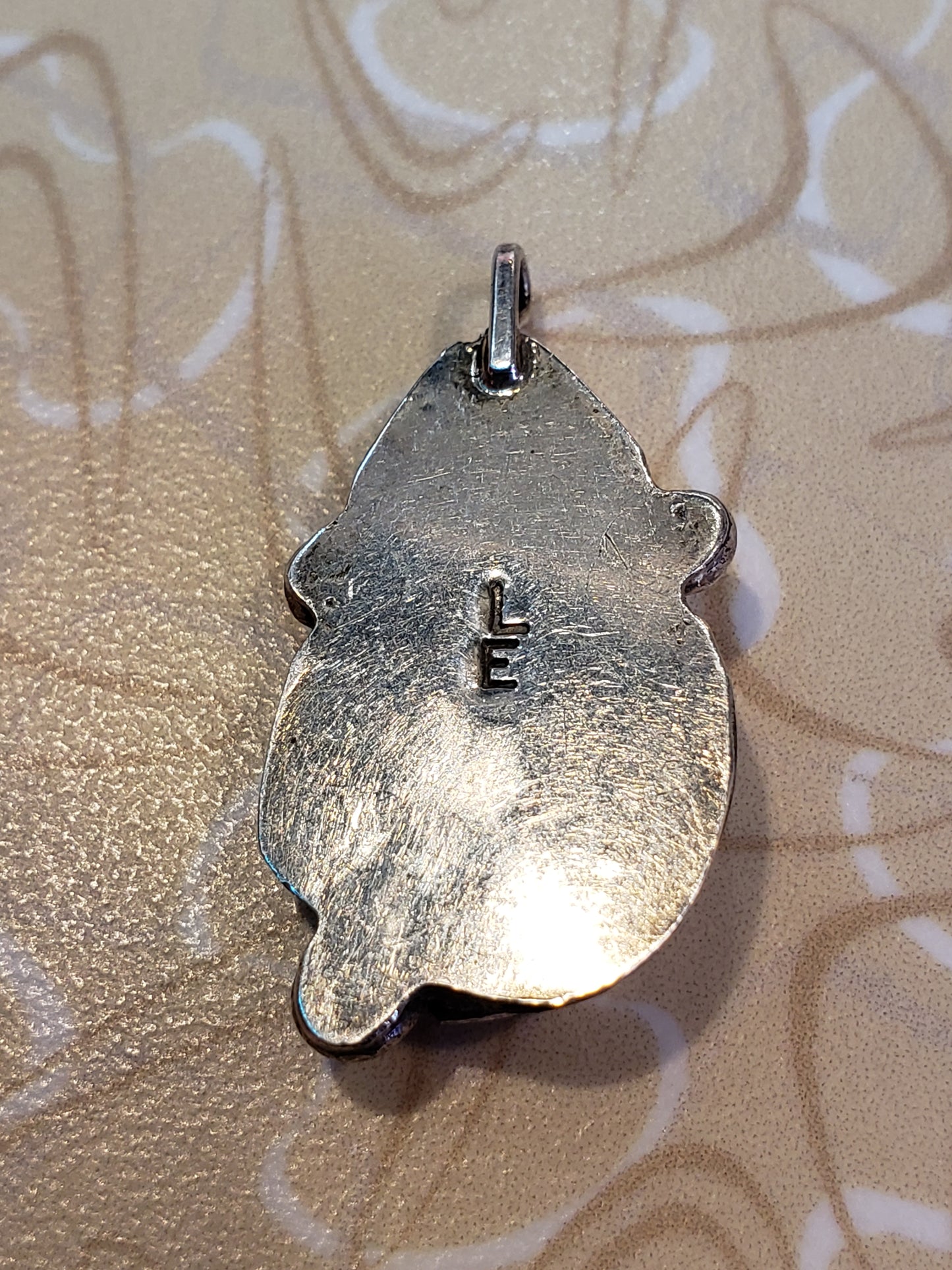 Turquoise and sterling Feather pendant