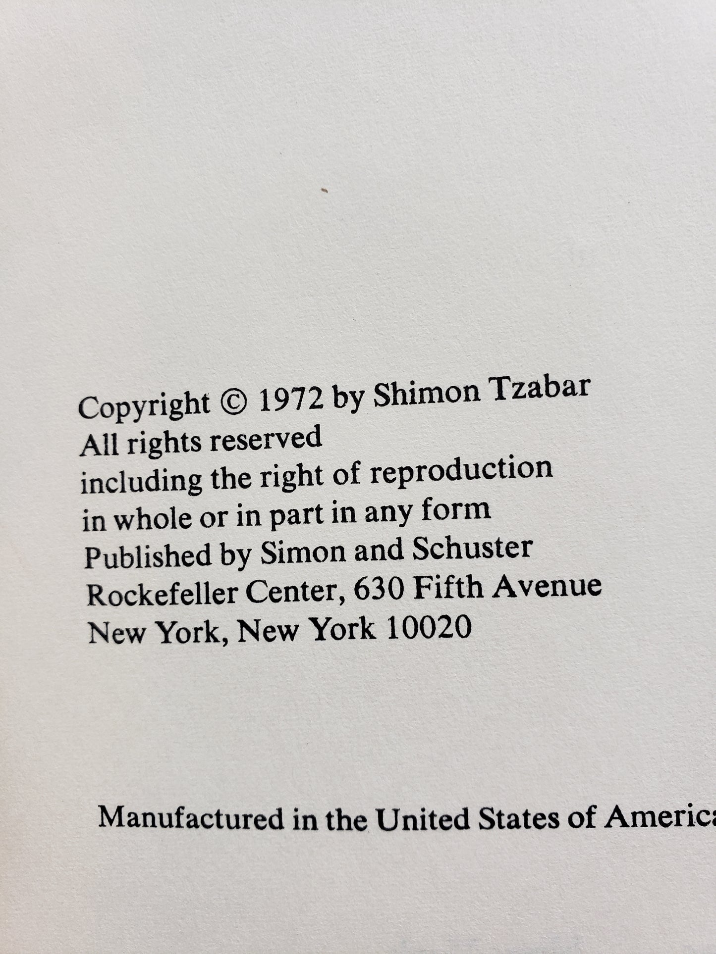 The White Flag Principle by Shimon Tzabar (1972)