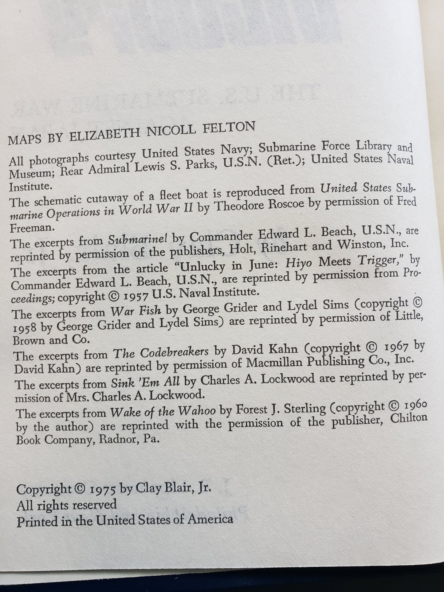 Silent Victory  Vol. 1 by Clay Blair Jr.