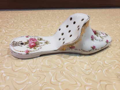 Victorian Rose Porcelain Potpourri Slipper