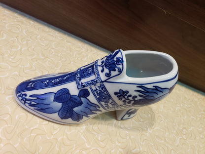 Blue White China Vintage Shoe