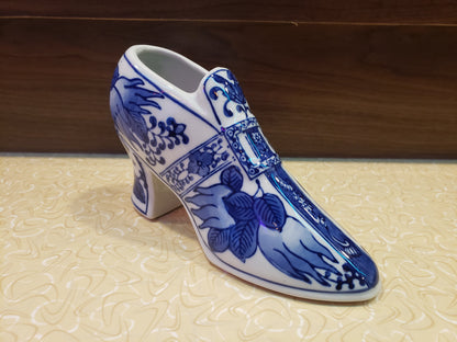 Blue White China Vintage Shoe